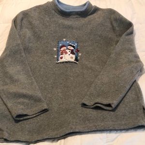Grey winter Snowman sweater szS